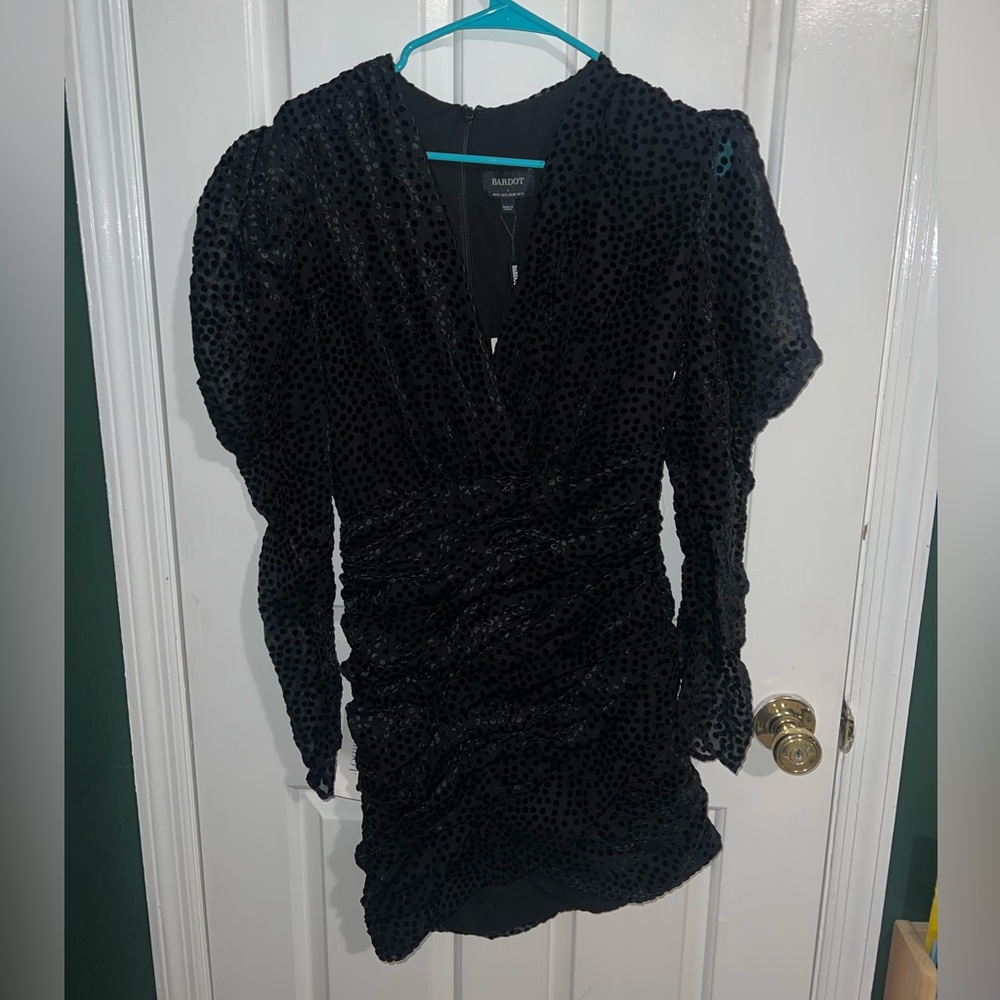 Bardot Puff Sleeve dress